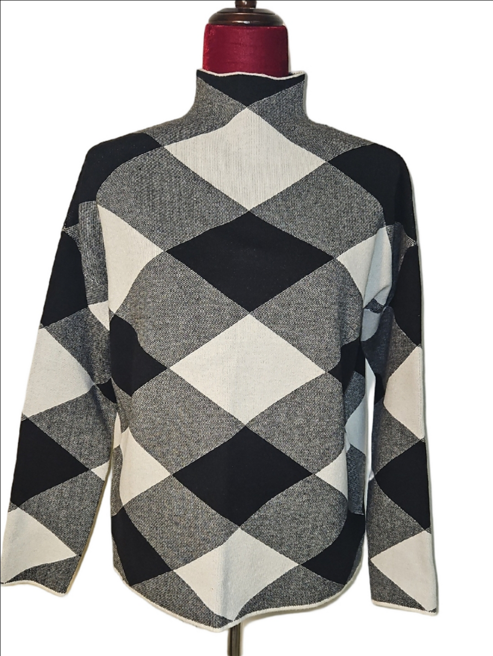 Tahari Mock Neck Sweater Size Medium